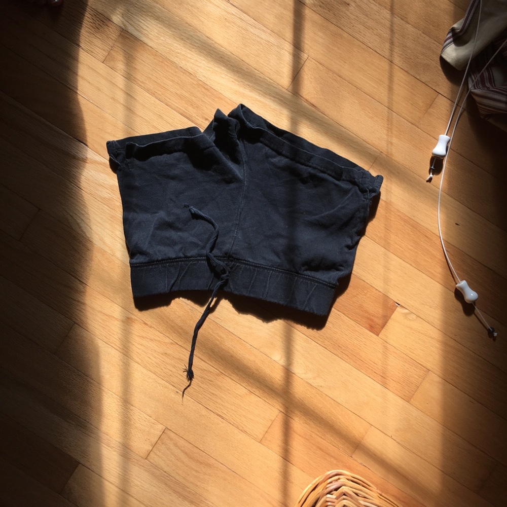black shorts